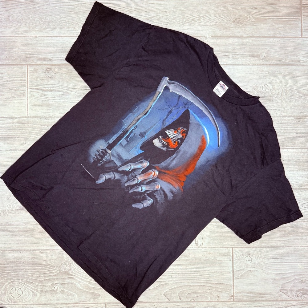 Vintage 2007 Grim Reaper Graphic T Shirt Short Sleeve XL Delta Pro Weight cotton